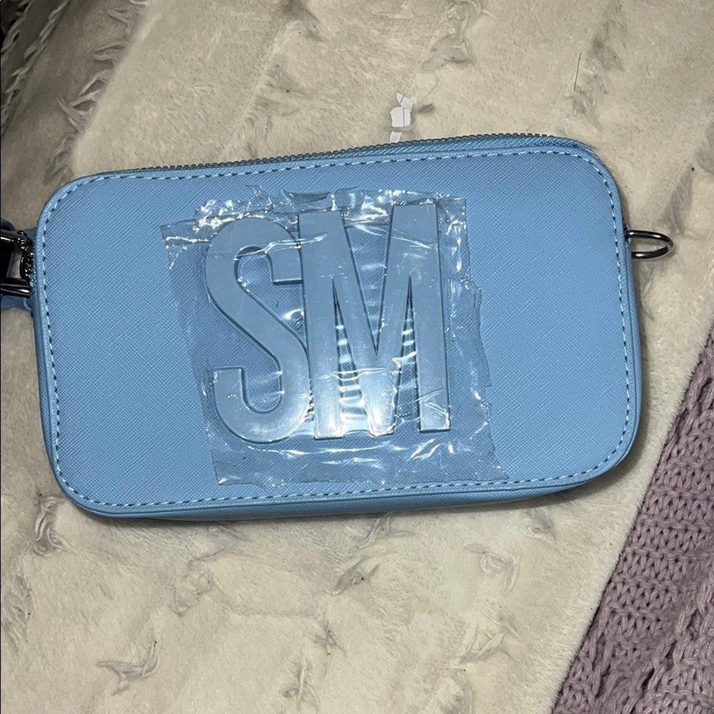 Light Blue rectangular, Crossbody Bag SM logo
